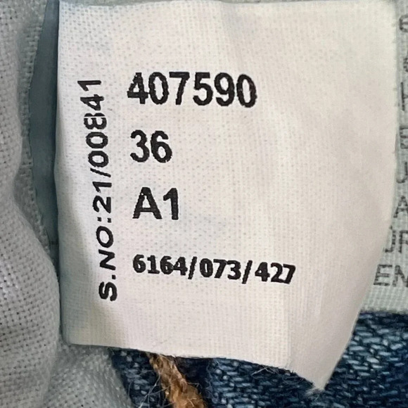 ZARA Womens Hi-Waist Split Hem Raw Hem Ripped Straight Leg Light Wash Jeans 4 - Picture 15 of 16